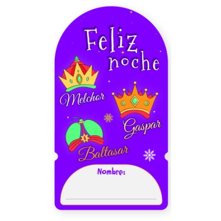 29965-PACK 6 ETIQUETAS ADHESIVAS REYES MAGOS (6X16,5 CM) BISMARK 333589