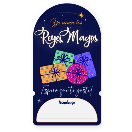 29966-PACK 6 ETIQUETAS ADHESIVAS REYES MAGOS (6X16,5 CM) BISMARK 333589