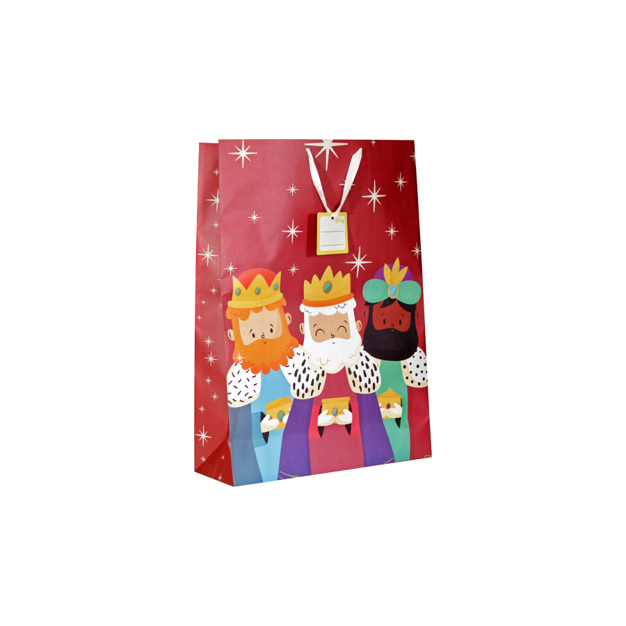 29974-BOLSA JUMBO REYES MAGOS (40X70X18 CM) COLORES SURTIDOS BISMARK 333602