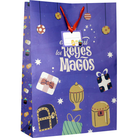 29975-BOLSA JUMBO REYES MAGOS (40X70X18 CM) COLORES SURTIDOS BISMARK 333602