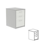 3001-CAJONERA BUCK 4 CAJONES. LATERALES ALUMINIO / TECHO + FRENTE GRIS ROCADA 4005AN02V24