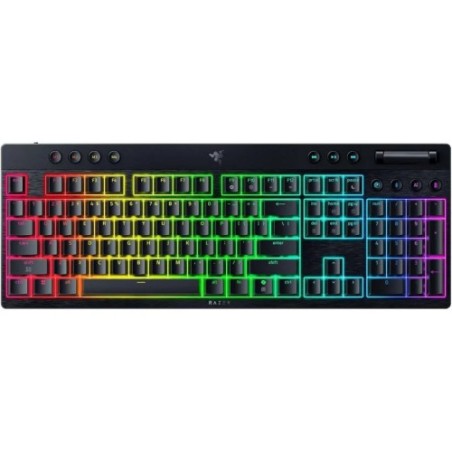 30026-Razer BlackWidow V4 Low-Profile HyperSpeed teclado Juego USB + RF Wireless + Bluetooth QWERTY Internacional de EE.