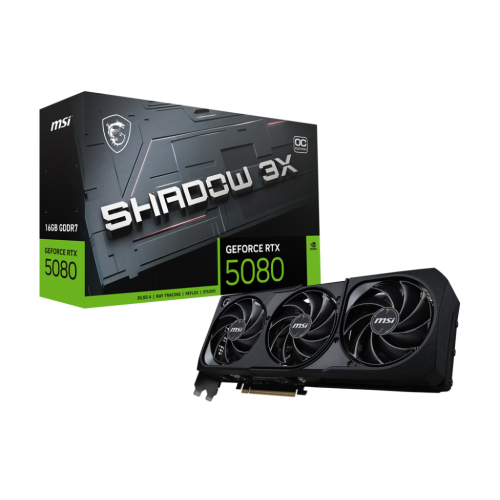 30040-MSI GEFORCE RTX 5080 16G SHADOW 3X OC tarjeta grafica NVIDIA 16 GB GDDR7