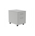 3005-CAJONERA BUCK 2 CAJONES + CARPETERO. LATERALES ALUMINIO / TECHO + FRENTE GRIS ROCADA 4006AN02V24