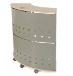 3018-MOSTRADOR RECEPCION SEMI-CIRCULAR HAYA. MEDIDAS 125X106X38CM ( LARGO X ALTO X PROFUNDIDAD) ROCADA 5100AA01