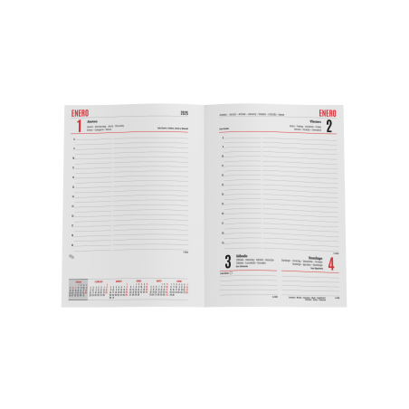 30186-AGENDA 2026 PARIS D/P 15x21 ROJO CASTELLANO INGRAF 356412