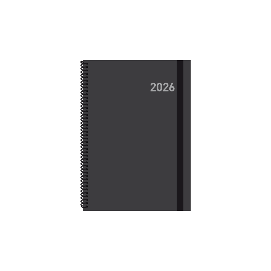 30199-AGENDA 2026 PARIS S/V 15X21 NEGRA CON ESPIRAL CASTELLANO INGRAF 356556