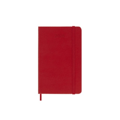 30217-AGENDA 2026 TAPA DURA 12 MESES DIARIA P (9 x 14 CM) ROJO MOLESKINE DHF212DC2Y26