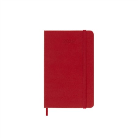 30217-AGENDA 2026 TAPA DURA 12 MESES DIARIA P (9 x 14 CM) ROJO MOLESKINE DHF212DC2Y26
