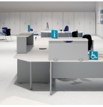 3022-MODULO RECEPCION ALTILLO 100CM GRIS / GRIS. MEDIDAS 100X40X30CM. (MESA NO INCLUIDA EN EL PRECIO, SE COMPRA APARTE)