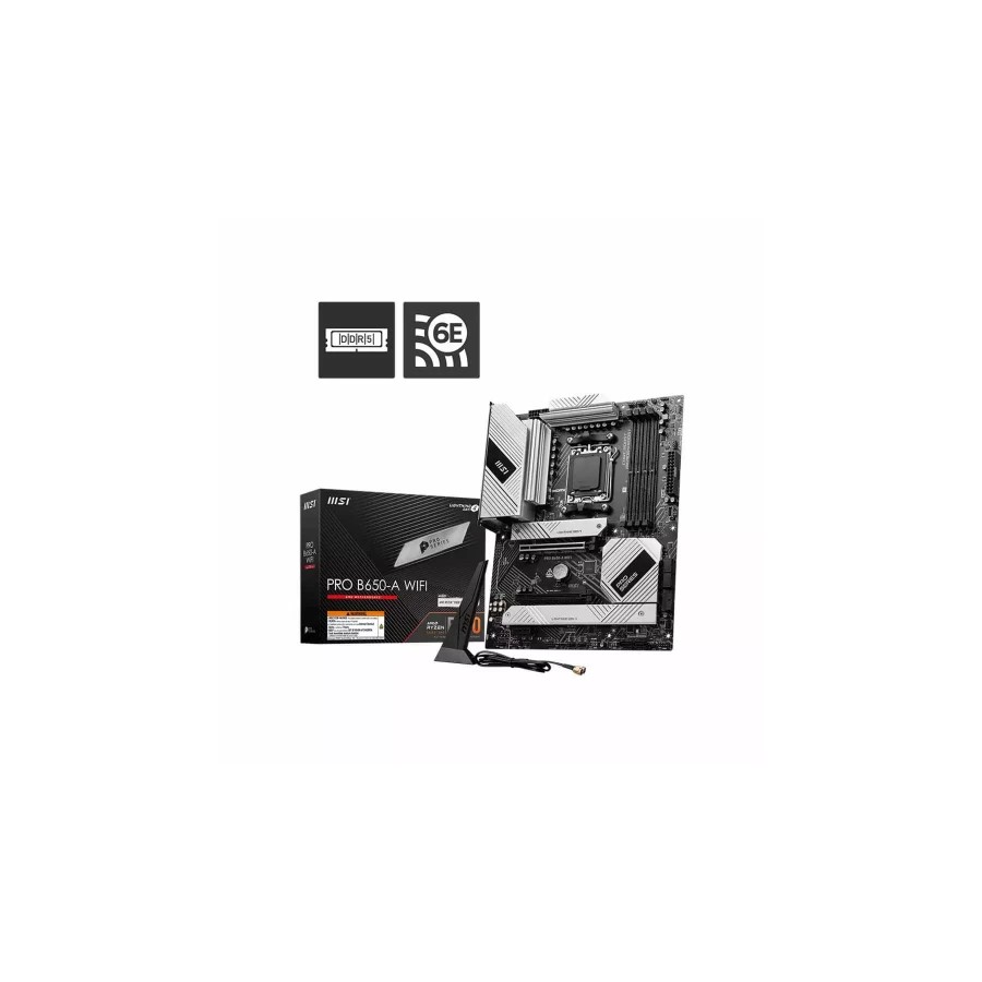 30249-PLACA MSI PRO B650-A WIFI,AMD,AM5,B650,4DDR5,256GB,HDMI+DP,6SATA3+2M.2,2.5GBE+WIFI6E+BT5.3,11USB3.2,ATX