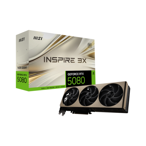 30257-MSI GEFORCE RTX 5080 16G INSPIRE 3X OC tarjeta grafica NVIDIA 16 GB GDDR7