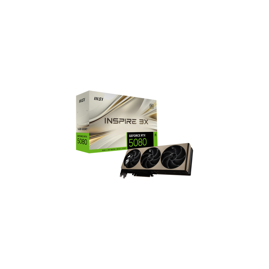30257-MSI GEFORCE RTX 5080 16G INSPIRE 3X OC tarjeta grafica NVIDIA 16 GB GDDR7