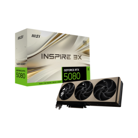 30257-MSI GEFORCE RTX 5080 16G INSPIRE 3X OC tarjeta grafica NVIDIA 16 GB GDDR7
