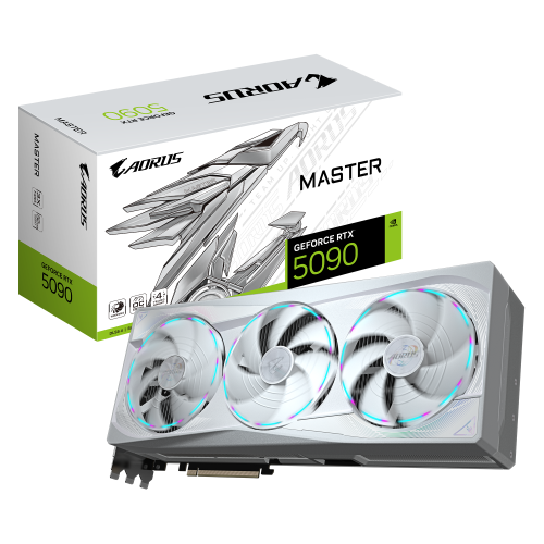 30263-GIGABYTE AORUS GeForce RTX 5090 MASTER ICE 32G Tarjeta Grafica - 32GB GDDR7, 512 bits, PCI-E 5.0, XXXX MHz Frecuen