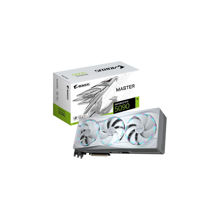 30263-GIGABYTE AORUS GeForce RTX 5090 MASTER ICE 32G Tarjeta Grafica - 32GB GDDR7, 512 bits, PCI-E 5.0, XXXX MHz Frecuen