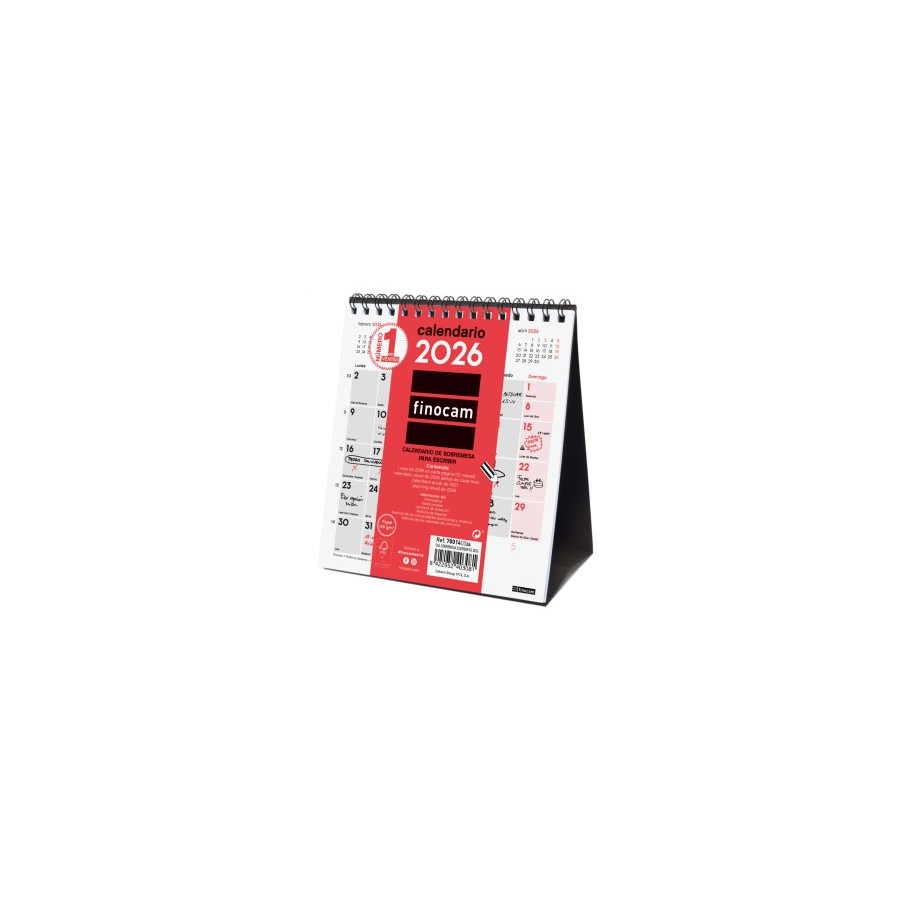 30287-CALENDARIO 2026 SOBREMESA NEUTRO ESCRIBIR XS 140X150MM FINOCAM 780140026