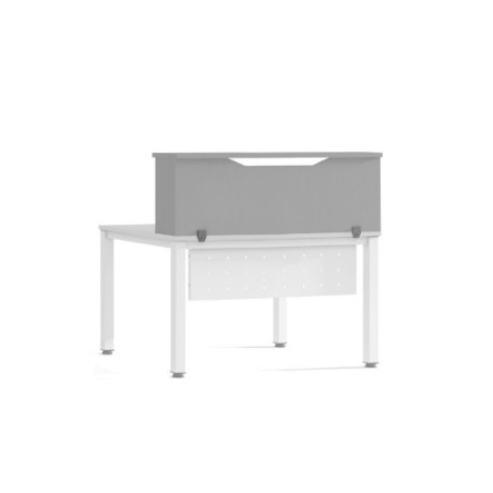 3029-MODULO RECEPCION ALTILLO 120CM GRIS / GRIS. MEDIDAS 120X40X30CM. (MESA NO INCLUIDA EN EL PRECIO, SE COMPRA APARTE)
