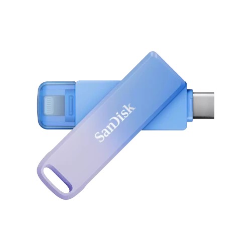 30311-SanDisk Creator Phone Drive unidad flash USB 128 GB USB Type-C / Lightning 3.2 Gen 1 (3.1 Gen 1) Azul, Lila