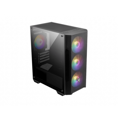 30321-MSI MAG FORGE M100A carcasa de ordenador Micro Torre Negro, Transparente