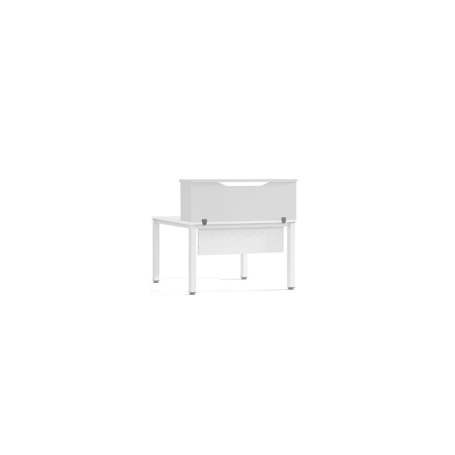 3033-MODULO RECEPCION ALTILLO 120CM BLANCO / BLANCO. MEDIDAS 120X40X30CM. (MESA NO INCLUIDA EN EL PRECIO, SE COMPRA APAR