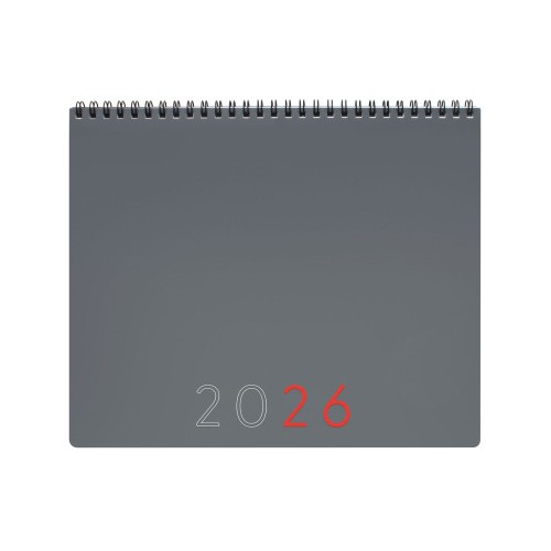 30333-PLANIFICADOR 2026 MES VERTICAL+NOTAS 250X200MM GRIS INTERNACIONAL FINOCAM 625505026