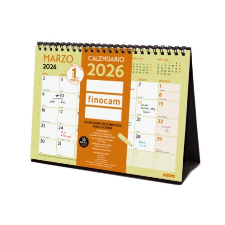 30342-CALENDARIO 2026 SOBREMESA NEUTRO ESCRIBIR GRAFIK S 210X150MM FINOCAM 787200126