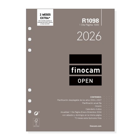 30347-CALENDARIO 2026 NEUTRO PARED ESCRIBIR GRAFIK A3 297X420MM FINOCAM 787240126