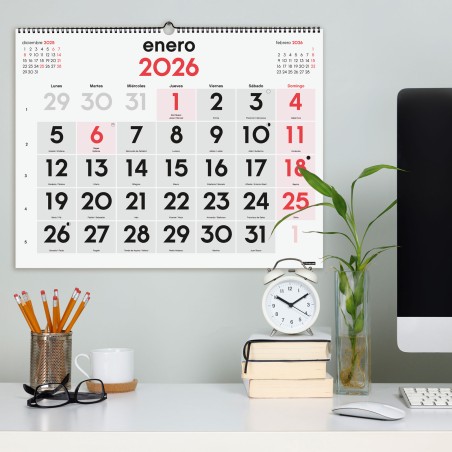 30357-CALENDARIO 2026 NEUTRO PARED MIXTO XL 540X420MM FINOCAM 780020026