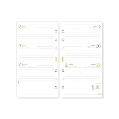 30387-RECAMBIO ANUAL 2026 C999 CLASSIC609 94X171MM SEMANA VISTA HORIZONTAL FINOCAM 201260026