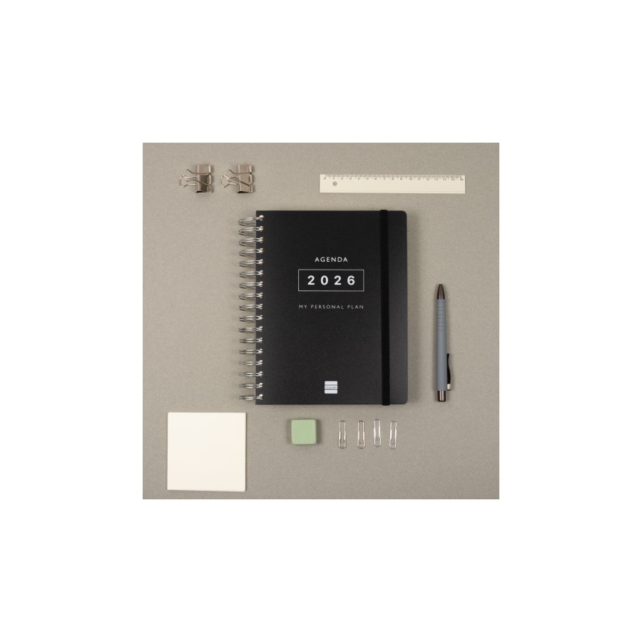 30391-AGENDA 2026 TEMPUS 1/4 155X217MM DIA PAGINA NEGRO FINOCAM 626306026