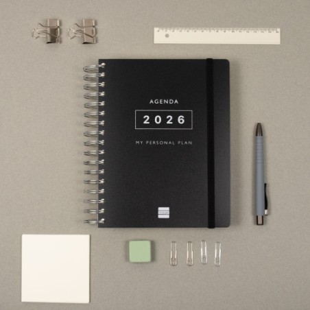 30391-AGENDA 2026 TEMPUS 1/4 155X217MM DIA PAGINA NEGRO FINOCAM 626306026