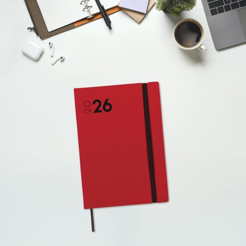 30410-AGENDA 2026 DYNAMIC MARA Y10 140X204MM DIA PAGINA ROJO FINOCAM 621163026