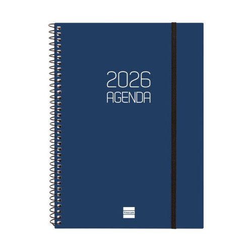 30430-AGENDA 2026 BASIC OPAQUE E10 155X212MM SEMANA VISTA HORIZONTAL AZUL FINOCAM 742761026