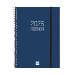 30430-AGENDA 2026 BASIC OPAQUE E10 155X212MM SEMANA VISTA HORIZONTAL AZUL FINOCAM 742761026