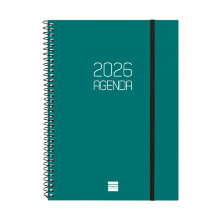 30433-AGENDA 2026 BASIC OPAQUE E10 155X212MM SEMANA VISTA HORIZONTAL VERDE FINOCAM 742762026
