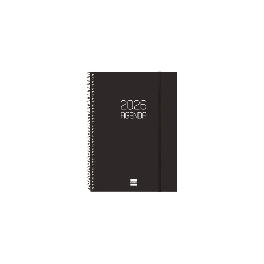 30437-AGENDA 2026 BASIC OPAQUE E10 155X212MM SEMANA VISTA HORIZONTAL NEGRO FINOCAM 742766026