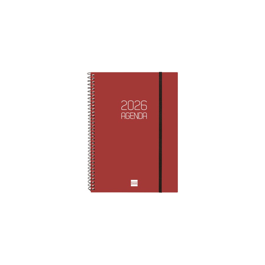 30439-AGENDA 2026 BASIC OPAQUE E10 155X212MM SEMANA VISTA HORIZONTAL BURDEOS FINOCAM 742767426