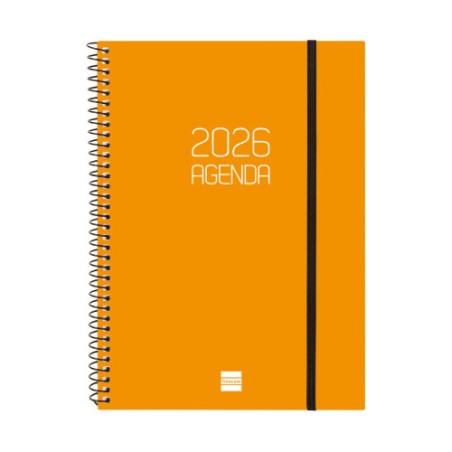 30442-AGENDA 2026 BASIC OPAQUE E10 155X212MM SEMANA VISTA HORIZONTAL NARANJA FINOCAM 742762926
