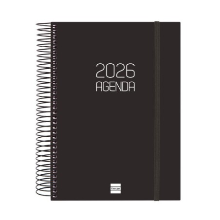30449-AGENDA 2026 BASIC OPAQUE E10 155X212MM DIA PAGINA NEGRO FINOCAM 742916026