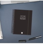 30450-AGENDA 2026 BASIC OPAQUE E10 155X212MM DIA PAGINA NEGRO FINOCAM 742916026