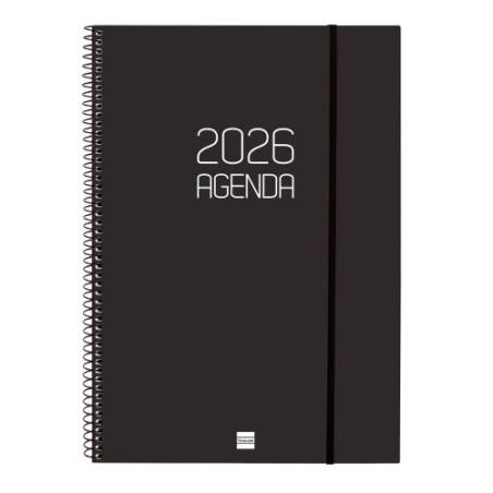 30456-AGENDA 2026 BASIC OPAQUE E40 210X297MM SEMANA VISTA HORIZONTAL NEGRO FINOCAM 742786026