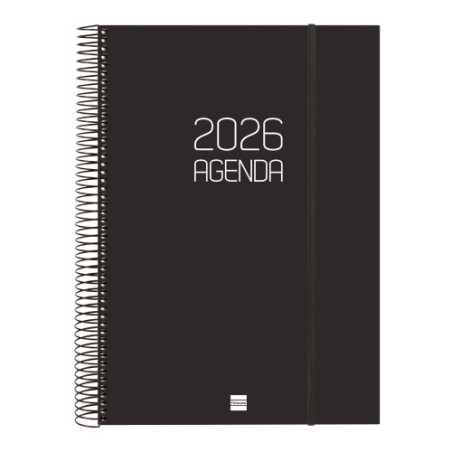 30458-AGENDA 2026 BASIC OPAQUE E40 210X297MM DIA PAGINA NEGRO FINOCAM 742926026