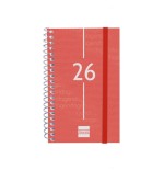 30462-AGENDA 2026 BASIC YEAR E3 79X127MM SEMANA VISTA HORIZONTAL ROJO FINOCAM 741423026