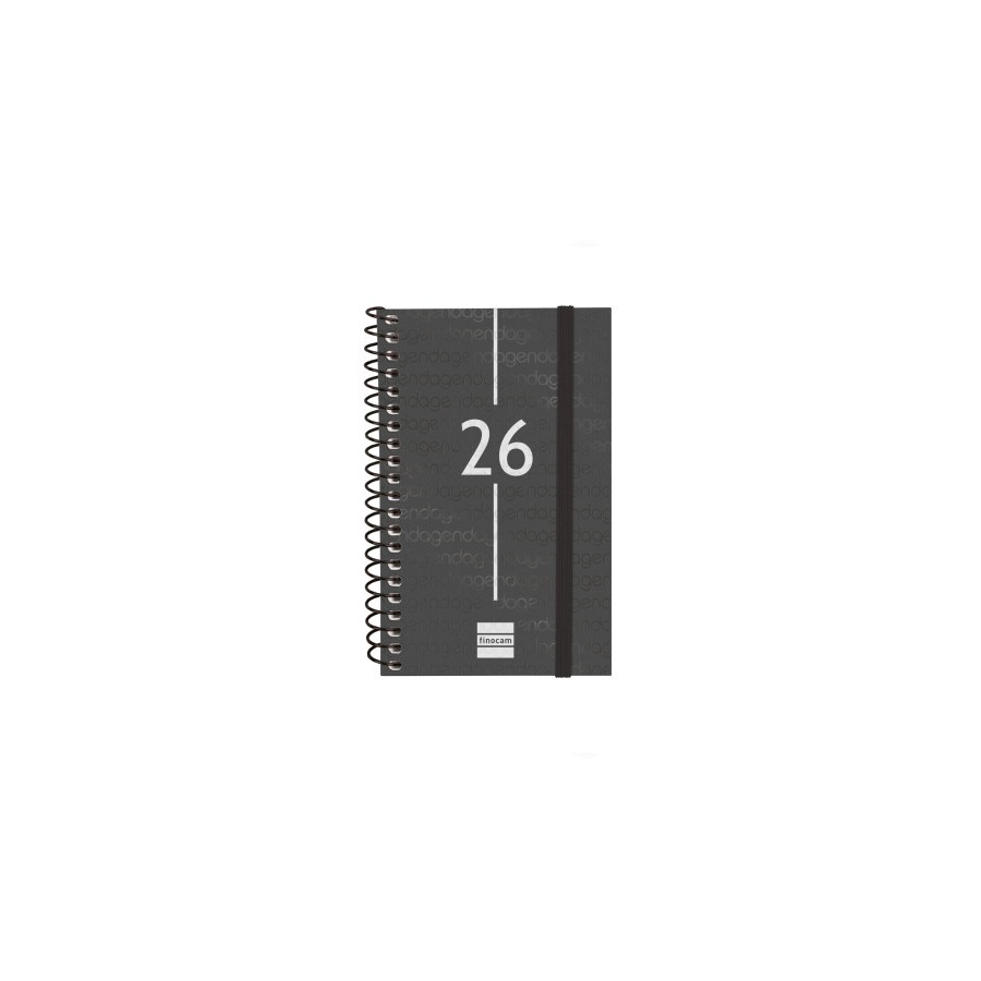30464-AGENDA 2026 BASIC YEAR E3 79X127MM SEMANA VISTA HORIZONTAL NEGRO FINOCAM 741426026