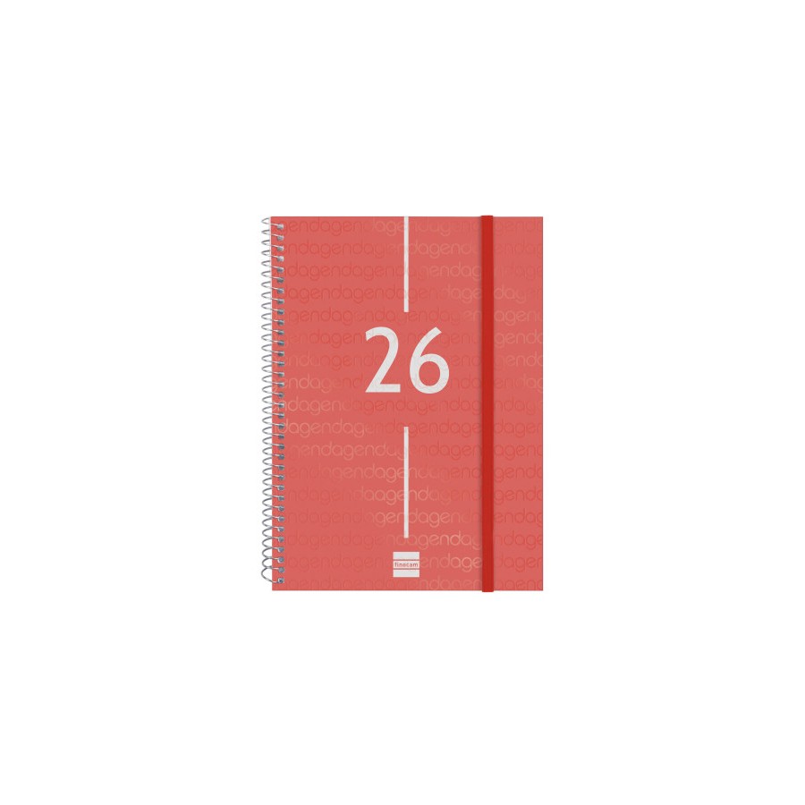30468-AGENDA 2026 BASIC YEAR E10 155X212MM SEMANA VISTA HORIZONTAL ROJO FINOCAM 741453026