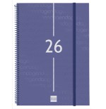 30472-AGENDA 2026 BASIC YEAR E40 210X297MM SEMANA VISTA HORIZONTAL AZUL FINOCAM 741461026