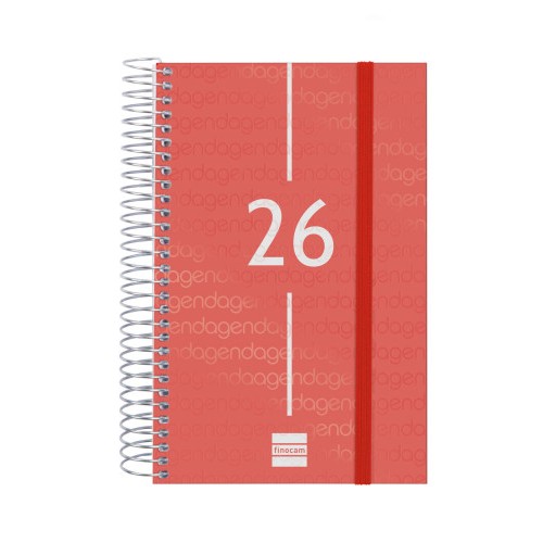 30478-AGENDA 2026 BASIC YEAR E5 117X181MM DIA PAGINA ROJO FINOCAM 741093026