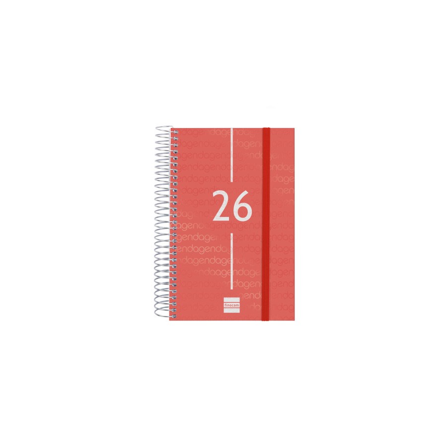 30478-AGENDA 2026 BASIC YEAR E5 117X181MM DIA PAGINA ROJO FINOCAM 741093026