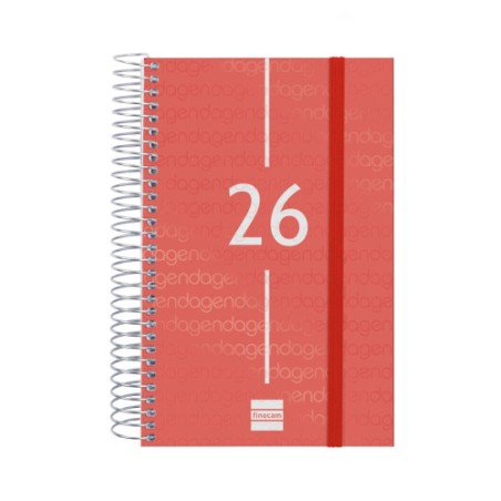 30478-AGENDA 2026 BASIC YEAR E5 117X181MM DIA PAGINA ROJO FINOCAM 741093026
